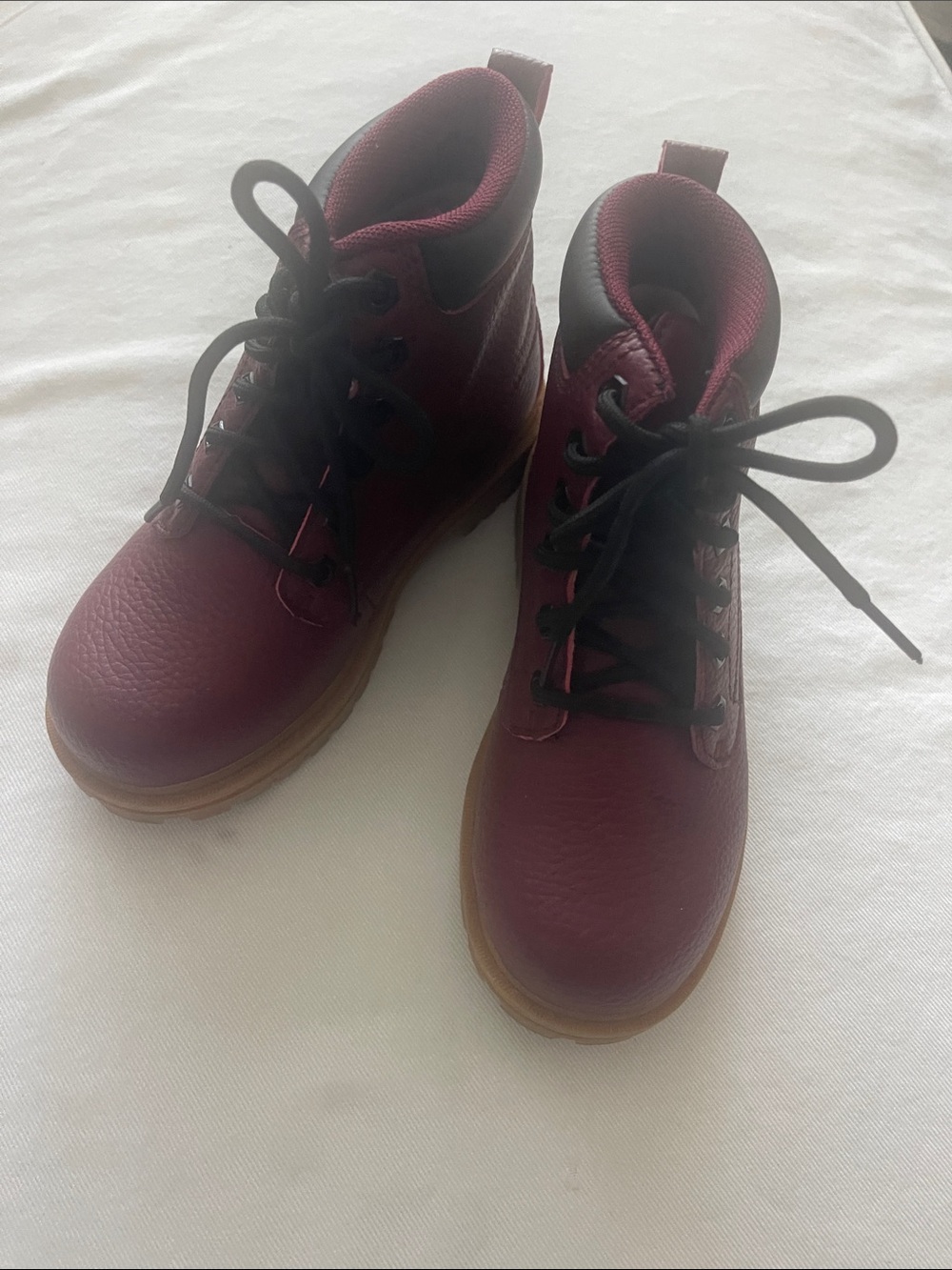 FILA Size 13.5 Kids Burgundy Lace-Up Outdoor Boots NEW